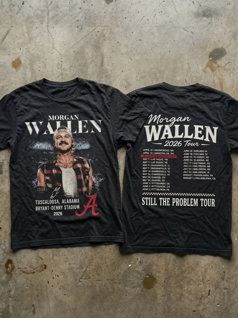 Morgan Wallen Alabama 2026 Tour Tee Vintage Country Concert Shirt Y2K